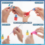 Townley Girl Disney Stitch 15 Piece Water-Based Nail Art Activity Makeup Set, Includes Nail Polish, Nail Brush and Nail Files, For Parties, Sleepovers and Makeovers, Ages 6 Townley Girl