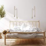 LIOOBO Wood Bead Garland Farmhouse Rustic Country Beads Holiday Decoration Wall Hanging Prayer Beads LIOOBO