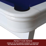 Hathaway Alpine 8-ft Outdoor Pool Table with Aluminum Frame and Waterproof, UV-Resistant Felt - Includes Accessories, White Hathaway