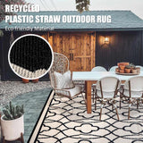 Pendolr Outdoor Rug Waterproof 8x10 ft Outdoor Carpet Patio Rug Mat Reversible RV Camping Rug Plastic Straw Rug Outside Outdoor Area Rug for Patio Deck Balcony Backyard Picnic Beach Pendolr