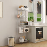 HOMEFORT 5-Shelving Unit, Adjustable Wire Shelving, Metal Wire Shelf with Shelf Liners and Hooks for Kitchen, Closet, Bathroom, Laundry,Sliver,21" W x 11" D x 59" H HOMEFORT