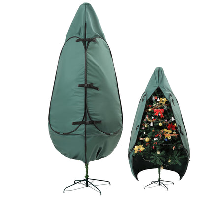 Christmas Tree Bag 9 Ft Upright Christmas Tree Storage Bag 9 Foot Tree, Christmas Tree Cover for Upright Storage Fit 8 Ft / 9 Ft / 10 Ft, Artificial Christmas Tree Storage Bag