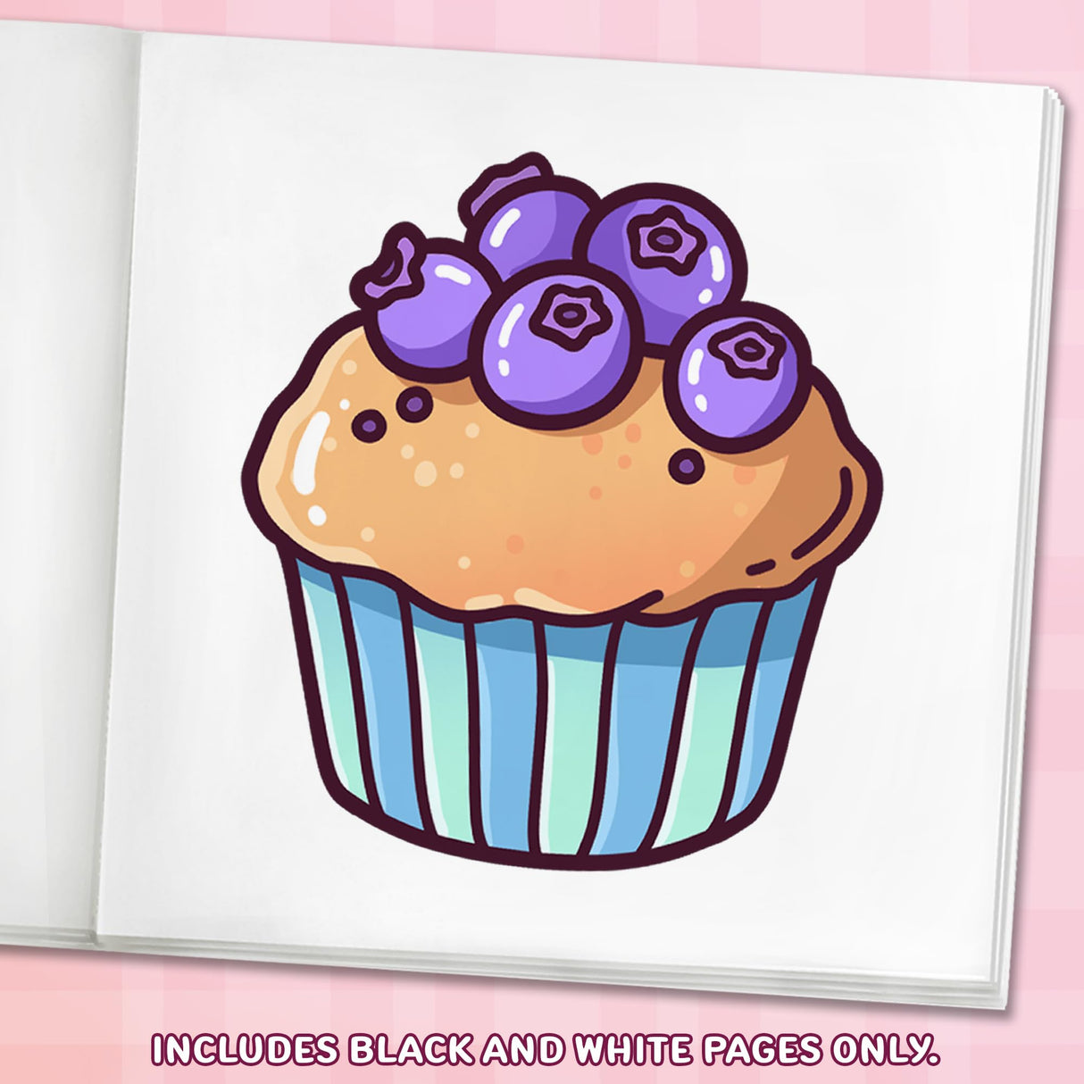 Cute & Sweet Coloring Book: Bold, Easy, and Simple Food Designs for Adults with Cakes, Candies, Ice Cream, Pastries, Desserts, and More! (Bold and Easy Coloring Books) WoodArtSupply