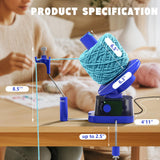 Yarn Winder, Electric Yarn Ball Winder for Crocheting, Efficiently Cake with Strong Tension Adjustable Speed Up to 13 oz, Automatic Spinner Wool for Knitting Enthusiast (Blue) Zappyway
