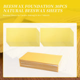 Vkinman 30pcs Beeswax Sheets Beehive Wax Foundation Sheets Natural Beeswax Honeycomb Sheets for Beekeeping Candle Making Vkinman
