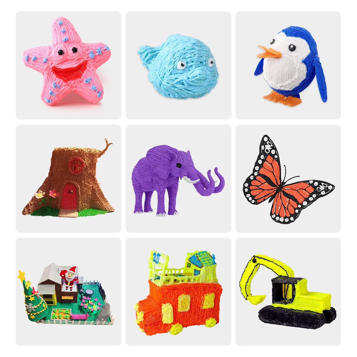 dikale 3D Pen Refills 3D Printer Pen Filament 1.75mm PLA (640 Feet 16 Colors) Bonus 250 Stencils eBooks - 3D Pen Filament dikale