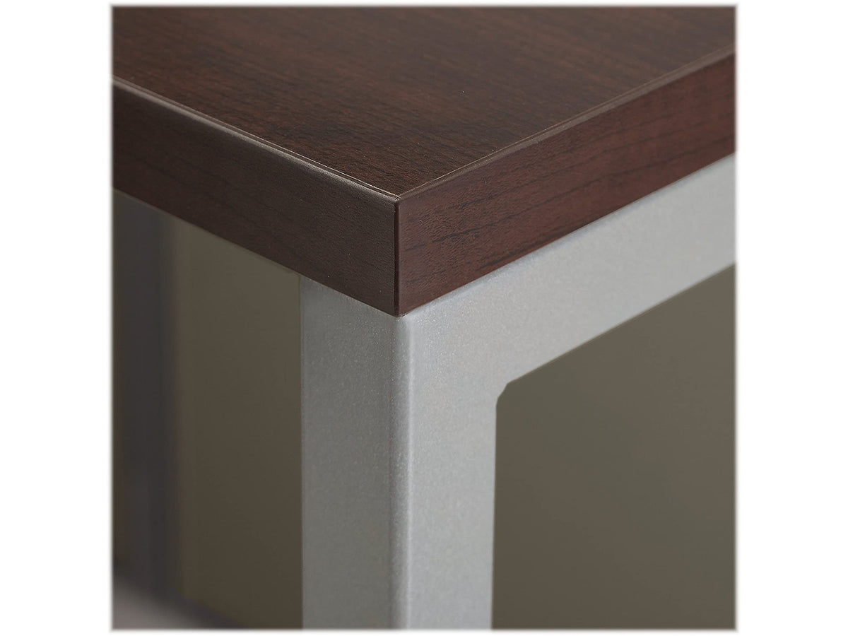 Bush Business Furniture Easy Office 60W Two Person Straight Desk Open Office in Mocha Cherry Bush Furniture