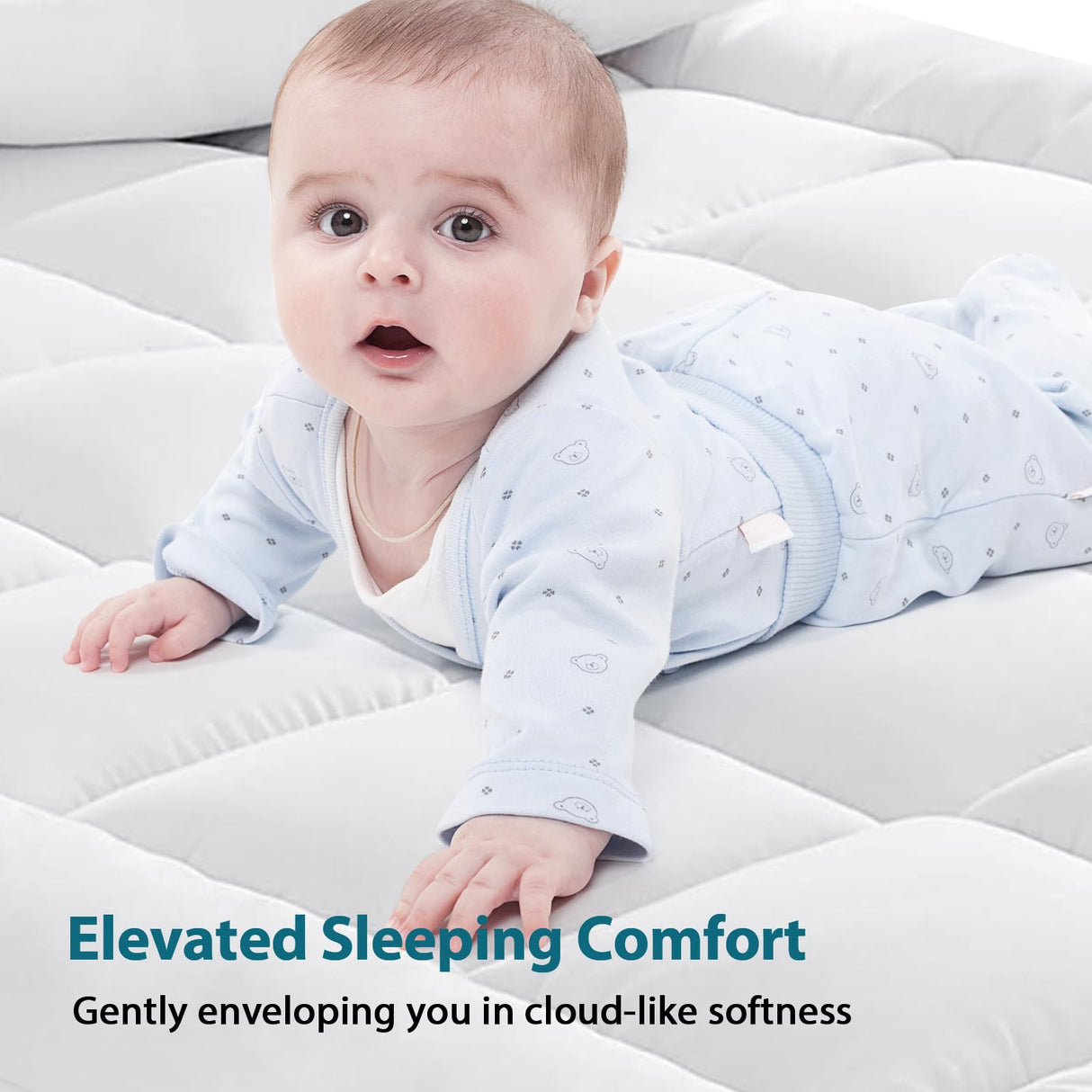 CYMULA Queen Mattress Topper for Back Pain - Extra Thick Cooling Mattress Pad Cover for Queen Size Bed - Soft Mattress Protector Pillow Top with 8-21 Inch Deep Pocket 3D Snow Down Alternative Fill CYMULA