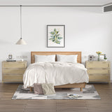 Anmytek 3 Drawer Dresser for Bedroom with Natural Rattan,Closet Dressers Chest of Drawers for Bedroom,Farmhouse Wood Large Nightstand with Storage Versatile Bedside Table for Bedroom Anmytek