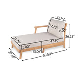 Christopher Knight Home Jorine Patio Chat Set, Acacia Wood Accent Chair, Slat Panel Coffee Table, Sectional L Shaped Sofa, Loveseat and Lounge Chair, Outdoor Conversation Set for Yard, Teak+Beige Christopher Knight Home