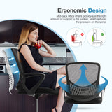 JHK Drafting Home Office Tall Computer Standing Desk Task Chair with Adjustable Foot Ring and Armrest, Breathable Mesh, Ergonomic Lumbar Support, 360° Swivel Rolling for Adult, Black JHK