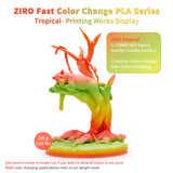 ZIRO 3D Printer Filament, Faster Color Change Filament 1.75mm, Color Gradient Material, No-Shine Rainbow PLA, Dimensional Accuracy +/- 0.03mm, Fit Most FDM Printer 1KG Spool, Tropical (Matte) ZIRO