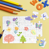 SULOLI Blank Puzzle, Blank Jigsaw Puzzles to Draw on White Puzzles for DIY Projects(12 Pieces) SULOLI