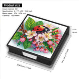 Ladybug Diamond Painting Note Box Diamond Art Painting Wooden Post Note Dispenser Memo Paper Storage Box Diamond Art by Numbers Mosaic Kits (ladybug) Generic