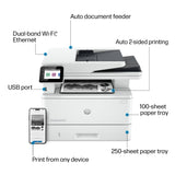 HP LaserJet Pro MFP 4101fdw Wireless Black & White All-in-One Laser Printer, Scanner, Copier, Fax, Best-for-Office (2Z619F) HP