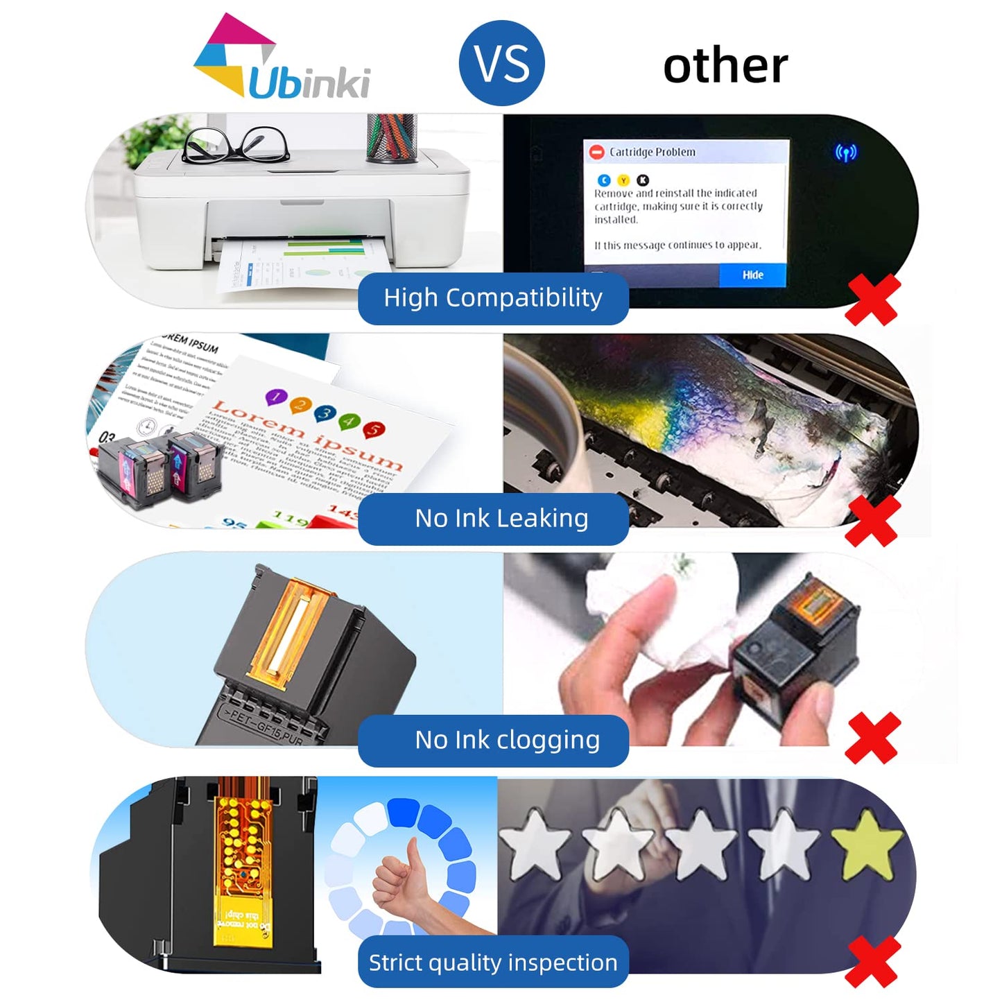 Ubinki Remanufactured Ink Cartridge Replacement for Canon 240XL 241XL PG-240 CL-241 PG240 CL241 XL Black and Color Combo for MG3620 MG3600 TS5120 TS5100 MG2120 MG3520 MX452 MX512 MX472 MG2220 Printer