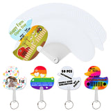 InfiniteSub -151pcs Mini Sublimation Handheld Fans Keychain Set - Duck, DIY Custom Blank Double-Sided Plastic Hand held Fans for Bible Story Wedding Favors School Graduation Birthday Party Souvenirs Generic
