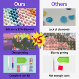 JAKI Diamond Painting Kits for Adults-Castle Diamond Art Kits for Adults,Gem Art Kits for Adults Pictures Arts Craft for Home Wall Decor (12x16inch) JAKI