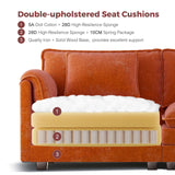 ELUCHANG Oversized 113" Modular Sectional Sofa, Comfy Cloud Couch, L Shaped Deep Seat Sofa Couches for Living Room, 4-Seater Modern Sofa with Movable Ottoman, DIY Combination - Chenille Terracotta ELUCHANG