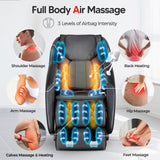 BOSSCARE 2025 Massage Chair Full Body, AI APP Control Shiatsu Zero Gravity Massage Chair with Foot Roller, Back Calf Heated, Bluetooth Speaker, Relaxing Massaging Recliner for Friend Family BOSSCARE