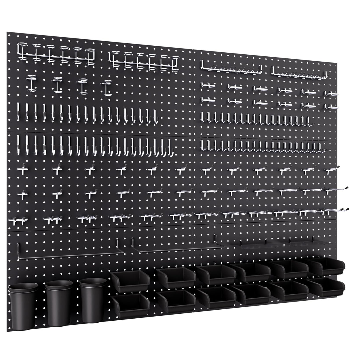 INCLY 48x36 Inch Metal Peg Board Kit with 1/4" Pegboard Hooks Accessories, 6PCS Peg Board Panels and 234PCS Black Pegboard Wall Organizer Tool Storage System for Garage Workbench Shed INCLY