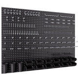 INCLY 48x36 Inch Metal Peg Board Kit with 1/4" Pegboard Hooks Accessories, 6PCS Peg Board Panels and 234PCS Black Pegboard Wall Organizer Tool Storage System for Garage Workbench Shed INCLY