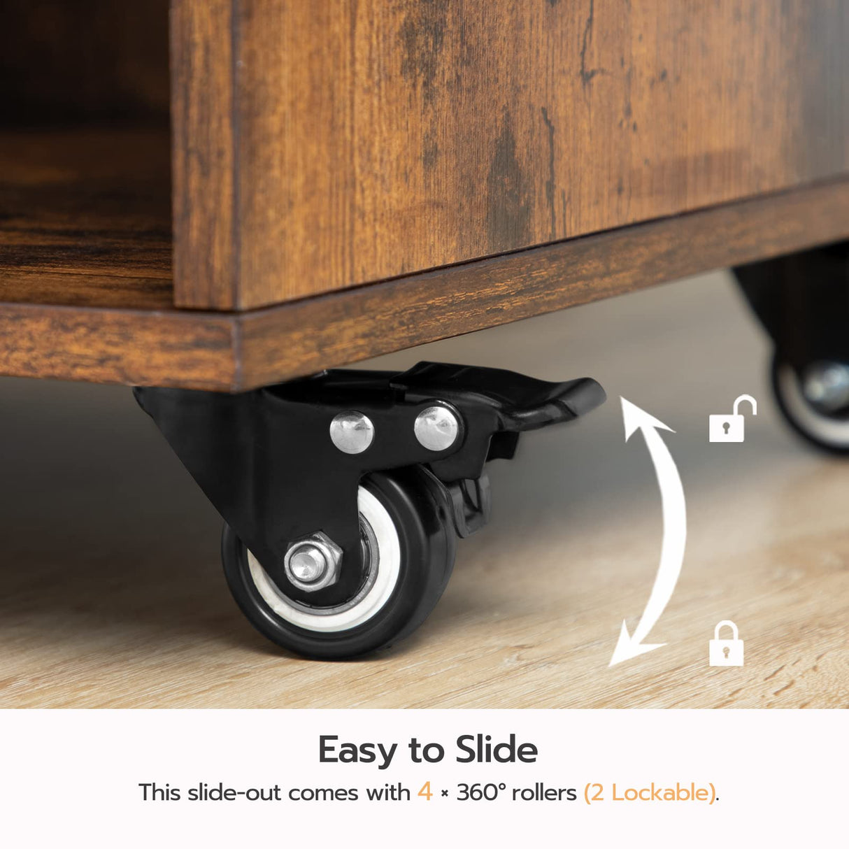 HOOBRO Kitchen Island, Storage Cabinet with Drawer, Kitchen Cart with Spice and Towel Rack, Saving Space, Easy Assembly, for Living Room, Rustic Brown BF12ZD01 HOOBRO