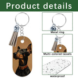 GEKIXUTP 160 Pcs metal Sublimation Keychain Blanks Bulk,Double Sided Sublimation Blanks Keychain Heat Transfer Keychain Blanks with Tassels,Sublimation Ornament Blanks key chain GEKIXUTP
