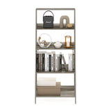 Furinno Ladder Bookcase Display Shelf, 5-Tier, French Oak Furinno