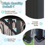 MUPATER 12' X 20' Hardtop Galvanized Steel Double Roof Gazebo, Outdoor Patio Metal Pergola Gazebo with Aluminum Frame, Mesh Nettings & Curtains, Garden Lawn and Deck, black MUPATER