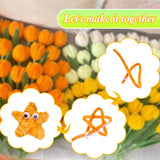 URSDIART 311pcs Pipe Cleaners Flowers Kit,300pcs Yellow Pipe Cleaners Crafts Chenille Stems Bulk 10 Flower Stems Green Tape, Art and Craft Projects Supplies for Flowers, Classroom Project,Decoration URSDIART