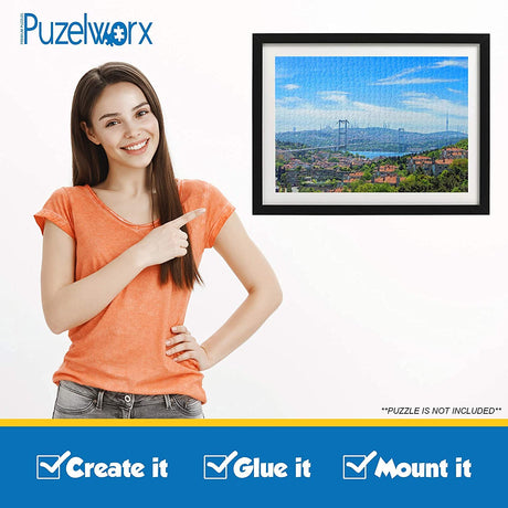 PuzzleWorx Jigsaw Puzzle Glue, Easy-On Applicator Pack of 2, Non Toxic Clear Glue for 1000/1500/2000 Piece Puzzles 4.2 oz Each Bottle (Total 8.4) Playkidz