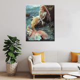 Tucocoo Lady Mermaid Paint by Numbers Kit for Beginner Ocean Princess Paint by Numbers Adult Mermaid Girl of The Sea Gift for Friends and Family Ideal Gift Choice 16x20 Inches (Without Frame) Tucocoo