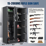 KAER 15-20 Gun Safes for Home Rifle and Pistols,Gun Safe,Rifle Safe,Large Gun Safes for Home and Shotgun,Rifle Gun Safe with Digital Keypad,Drawer,Removable Shelf (Unassembled) KAER