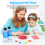 Epoxy Resin Kit, 8.45oz Hardener x1 and 8.45oz Epoxy Resin x1, Fast Curing Art Resin, Heat Resistant Resina Epoxica, Easy to Mix 1:1 Coating and Pouring Resins for Table Tops, Molds, Crafts,DIY MZHOU