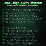 SUNLU Glow in The Dark PLA Filament, Neatly Wound Luminous PLA 3D Printer Filament 1.75mm Dimensional Accuracy +/- 0.02mm, Fit Most FDM 3D Printers, 1kg Spool (2.2lbs), (White PLA, Glow Green) SUNLU