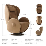 Nouhaus Luna Heated Massage Chair,Full Body Massaging Zero-Gravity Leisure Recliner with Low-Noise 3D Massage and Dual Sound Systems Modern Massage Chairs (Dark Caramel) Nouhaus