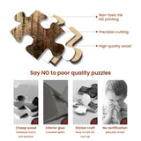 WOZUIBAN Adult Puzzle Classic Jigsaw Puzzle 1000 Pieces Wooden Puzzle DIY Forest Map Bear Modern Home Decor Unique Gift Intellectual Game 75x50cm najiaxiaowu