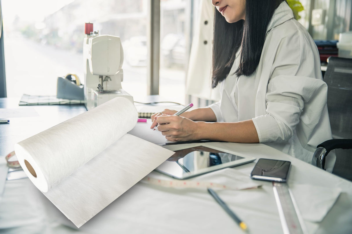 HimaPro Fusible Iron on Embroidery Stabilizer Backing 12 inch x 25 Yard Roll (Cutaway) HimaPro