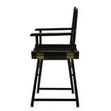 Casual Home Director's Chair ,Black Frame/Black Canvas,18" - Classic Height Casual Home