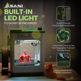 Fully Assembled Mini 3D Printer for Kids and Beginners - Complete Starter Kit with Auto Leveling 3D Printing Machine, 10M PLA Filament, and SD Card - WiFi 3D Home Printer for MAC, Windows, and Linux Asani