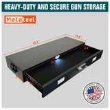 Under Bed Gun Safe Drawer for AR Rifle - Long Storage Case for Car Trunk Gun Storage - Rifle Safes for Home Rifle and Pistols, Horizontal and Vertical Gun Safe | 43.3‘’L x 13.8''W x 5''D Metateel