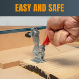 POWERTEC 4PK Toggle Clamp, 500 lbs Holding Capacity, 225D Quick Release Horizontal Clamps w/ Antislip Rubber Pressure Tip for Woodworking Jigs and Fixtures, Welding, Drill Press, Crosscut Sled (20326) POWERTEC