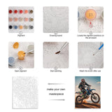 Sport Motorcycle Motocross Racing Theme Paint by Numbers Kit for Adults Beginners Adult Paint by Number Kits on Canvas DIY Acrylic Oil Paints Paintwork with Paintbrushes for Gift Home Wall Decor 16*20 TKJMCSW