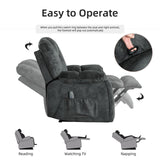 EBELLO Loveseat Recliner Sofa for Living Room, Extra Wide Modern Overstuffed 2 Seat Reclining Manual Sofa Chair, Daul Recliner with Hidden Armrest Cup Holders, Breathable Fabric, Grey EBELLO