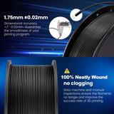 SUNLU High Speed PLA Filament Mini Pack, 30mm/s - 600mm/s Print Range, High Flow Speedy 3D Printer PLA Filament Bundle, 250g/Spool, Black+White+Green+Blue+Red+Orange+Yellow+Pink SUNLU