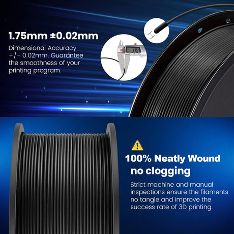 SUNLU High Speed PLA Filament Mini Pack, 30mm/s - 600mm/s Print Range, High Flow Speedy 3D Printer PLA Filament Bundle, 250g/Spool, Black+White+Green+Blue+Red+Orange+Yellow+Pink SUNLU