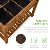 Best Choice Products Elevated 8 Pocket Herb Garden Bed, Mobile Raised Customizable Wood Planter for Herbs, Vegetables, Flowers w/Lockable Wheels, Storage Shelf, Drainage Holes - Acorn Brown Best Choice Products