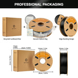 ERYONE Carbon Fiber PETG Filament 1.75mm +/- 0.03mm, 3D Printing Filament PETG CF, 1kg(2.2LBS)/Spool, Black ERYONE