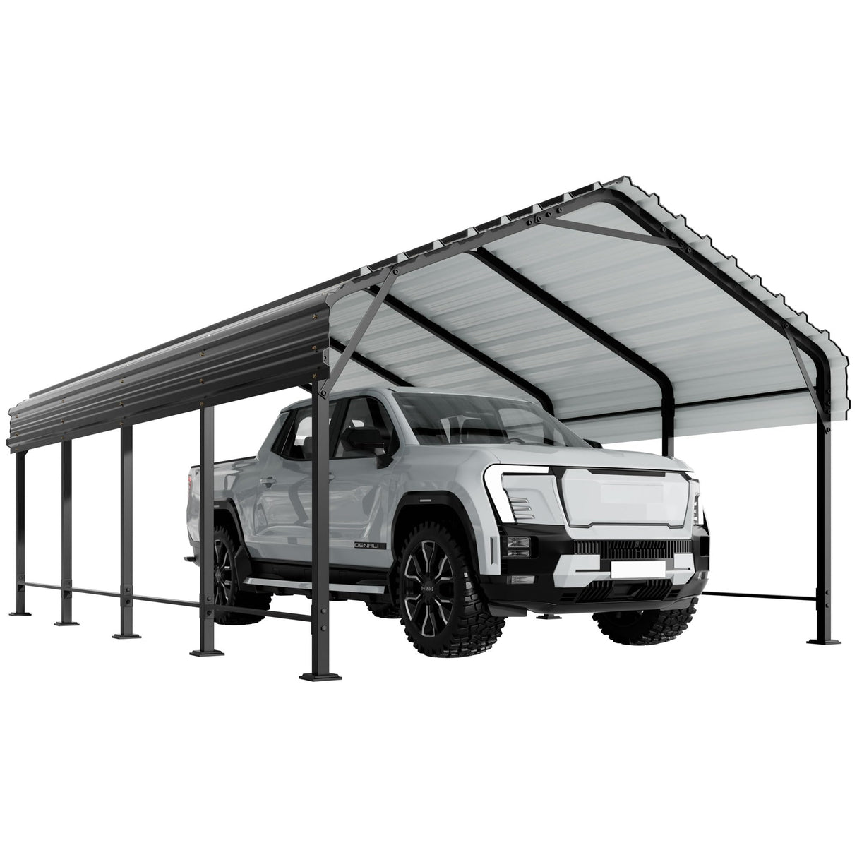 Shintenchi 12x20 FT Metal Carport, Enhanced Base Oversized Garage Carports,Outdoor Galvanized Shelter,Heavy Duty Carport Canopy with Steel Roof and Frame, for Car, Boats and Tractors Shintenchi